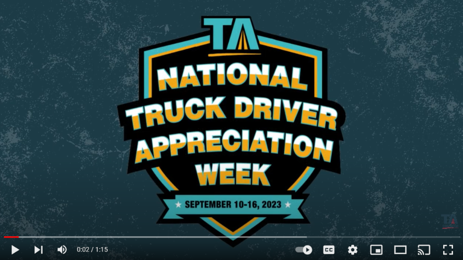 National Truck Driver Appreciation Week, Thank You Video